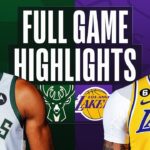 lakers vs milwaukee bucks match player stats