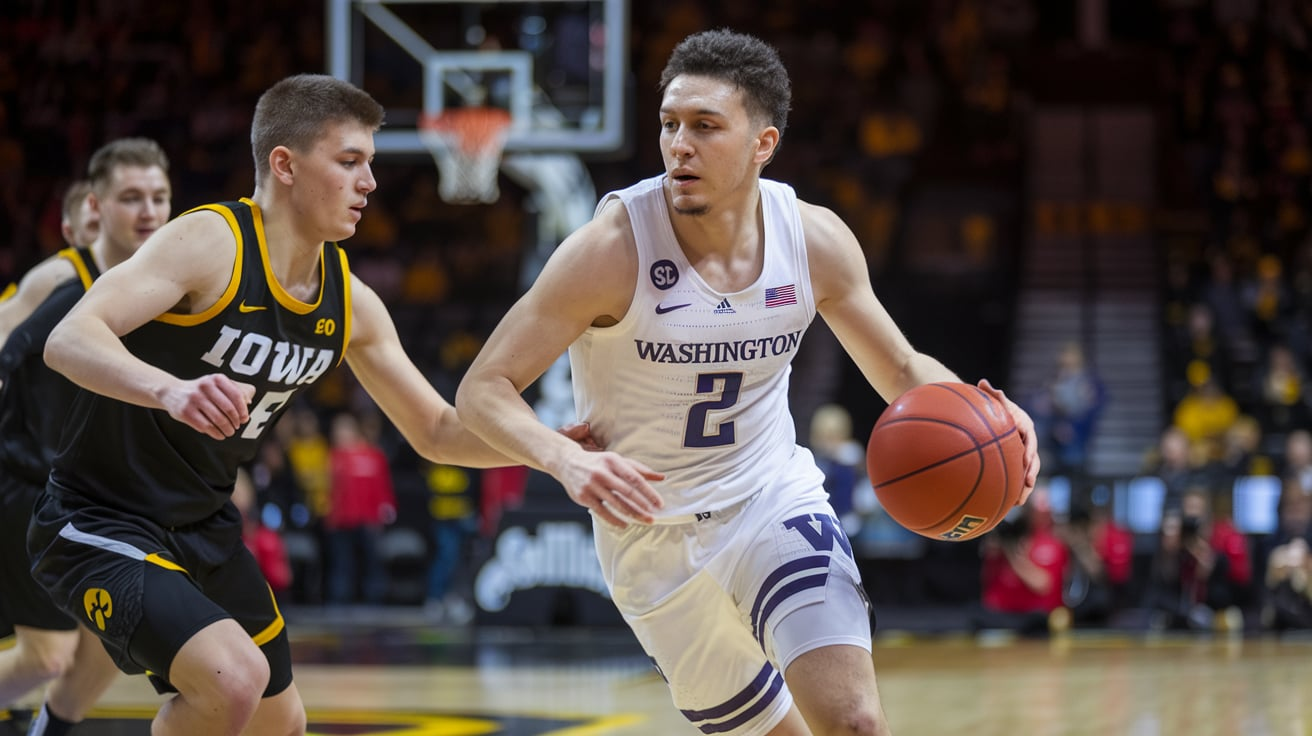 Washington Basketball vs Iowa Hawkeyes Men's Basketball Match Player Stats