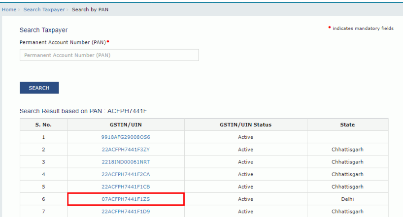 gst number search